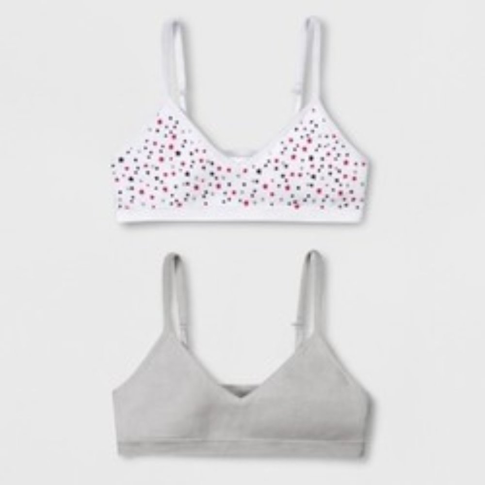 Hanes - Girl's 2 Pack Seamless Pullover Bra XL